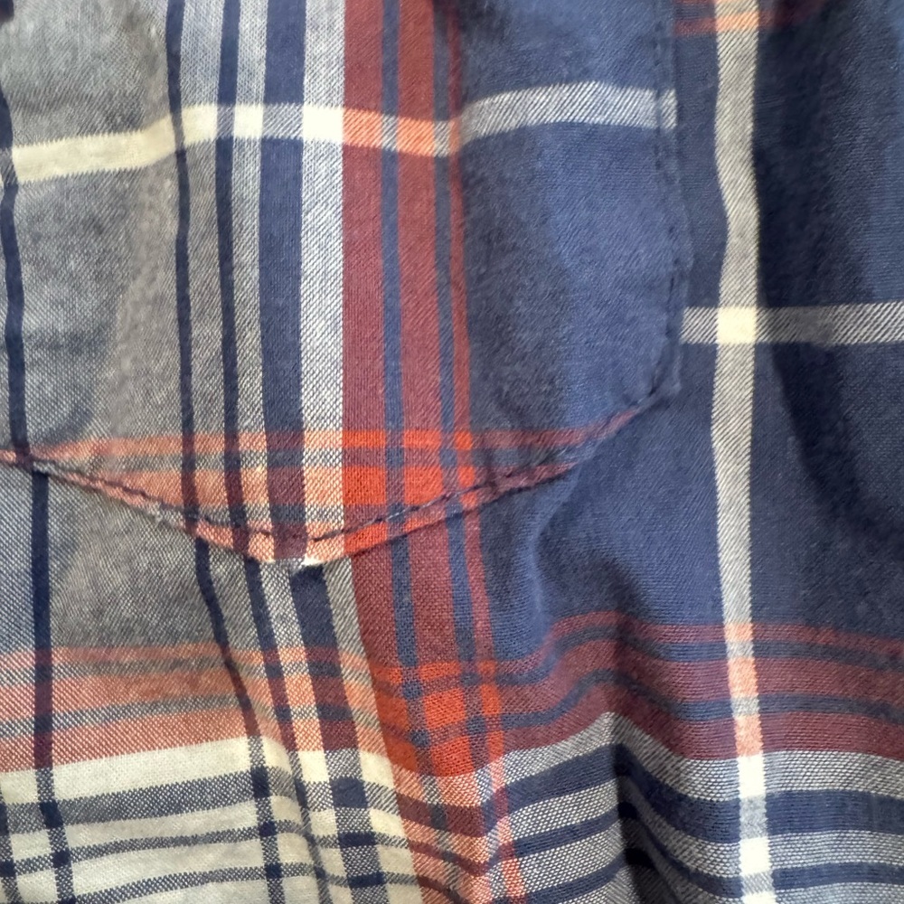 OshKosh B’gosh 18M button up plaid onesie shirt, brand new with tags - Picture 3 of 5